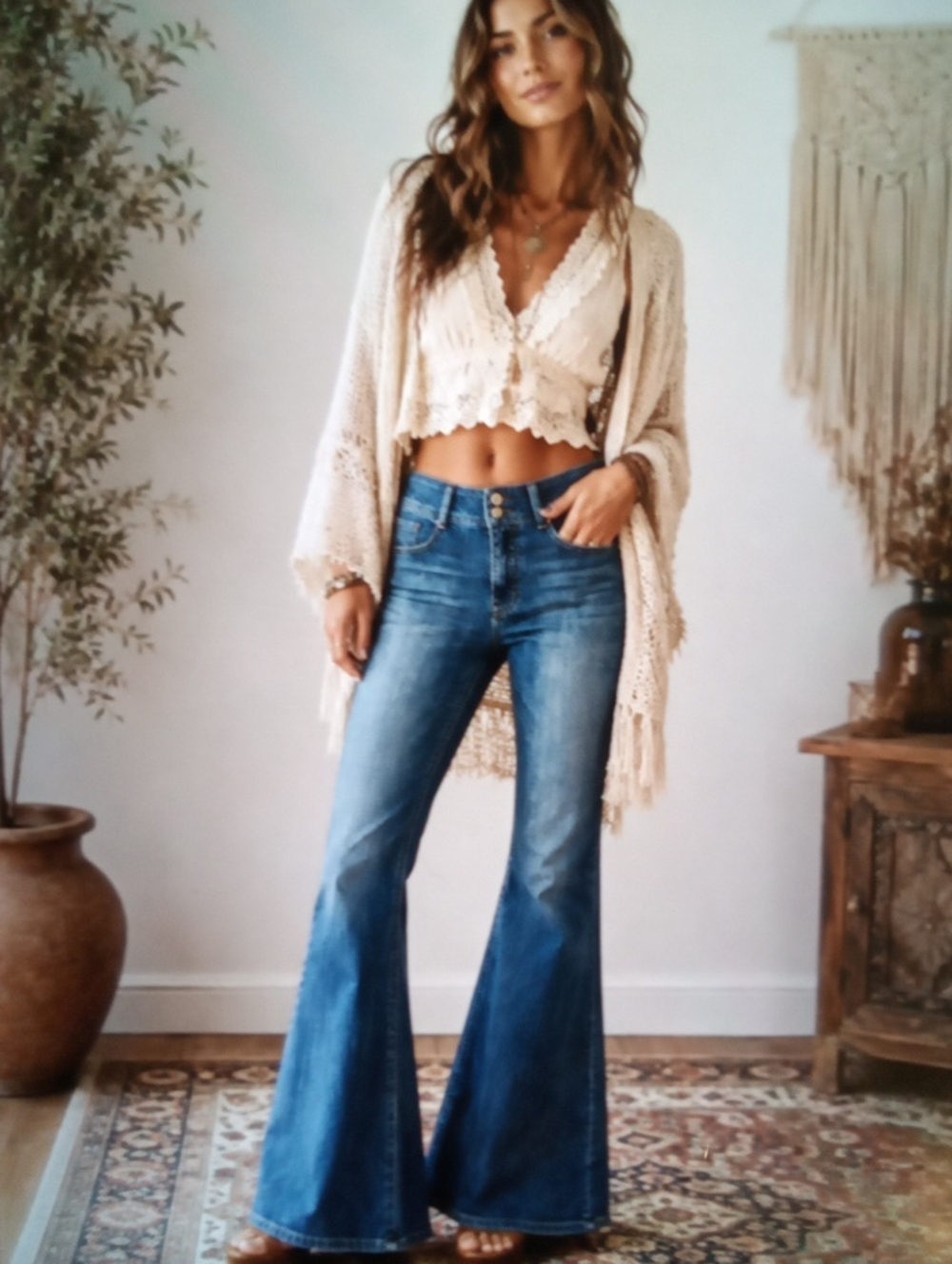 Pilcro Anthropologie High Rise Flare Jeans Blue Denium Medium Wash Womens 28